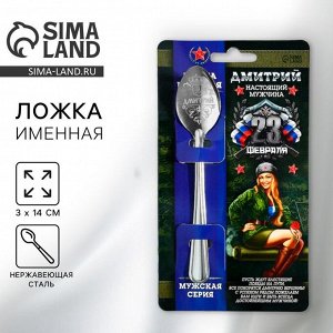 Ложка чайная именная «Дмитрий», 3x14 см
