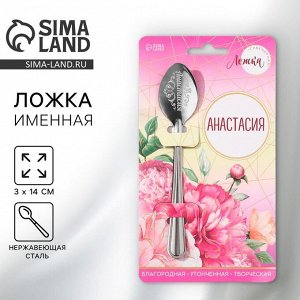Ложка чайная именная «Анастасия», 3x14 см