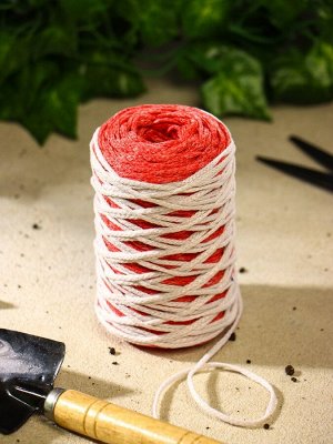 Шнур для подвязки растений, 100 м, толщина 2 мм, цвет МИКС, Greengo