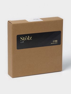 Полка для ванной Stölz, угловая с крючками, чёрная