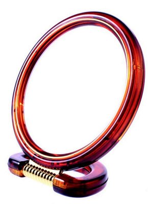 Scarlet Зеркало косметическое двустороннее настольное MI-064, круглое, 28 (20,5) x 19 см, коричневый