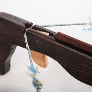 Сувенирное деревянное оружие &quot;Арбалет&quot;, 23 см, чёрный, массив черешни, 3 стрелы