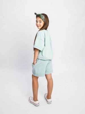 Костюм детский Amarobaby JUMP (футболка,шорты) пудровый