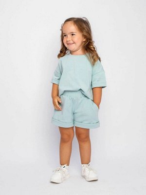 Костюм детский Amarobaby JUMP (футболка,шорты) пудровый