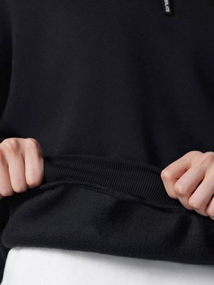 Утепленный свитшот с воротником на молнии