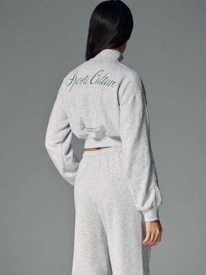 Свитшот на молнии с воротником стойкой в стиле  Sporty & Rich