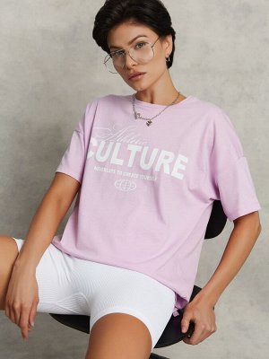 Базовая футболка свободного силуэта с брендингом CULTURE
