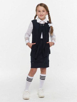 Жилет для девочек 183-7115   4027 т.синий