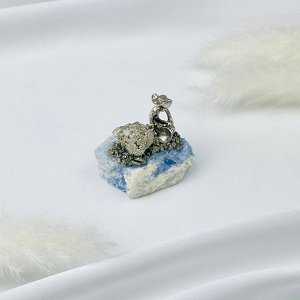 Фигурка Старатель на Кальците с Пиритом