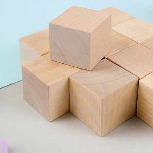 Кубики Неокрашенные, 12 шт., размер кубика: 3,8 x 3,8 см