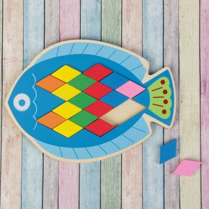Мозаика-головоломка «Рыбка», ромб: 4 ? 2,2 см