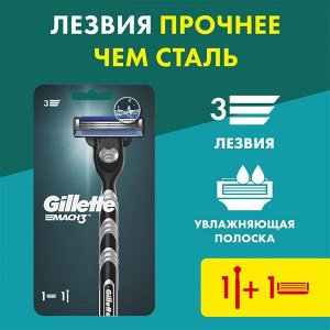 Бритва GILLETTE  MACH3 с 1 сменной кассетой