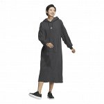 Adidas Warding loose-fit French terry dress - платье свободного кроя из французского трикотажа DARK GRAY