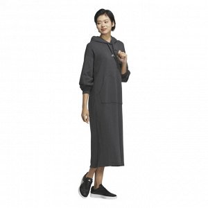 Adidas Warding loose-fit French terry dress - платье свободного кроя из французского трикотажа DARK GRAY