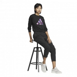 Adidas Long Sleeve Graphic T-Shirt - лонгслив с лого - Black