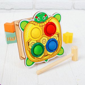 WoodLand Toys Стучалка-сортер «Черепаха», с молотком