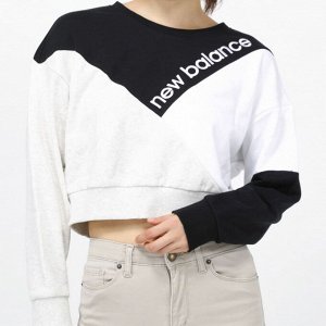 New Balance Color Blocked Sweat Crew - укороченная толстовка с контрастными блоками
