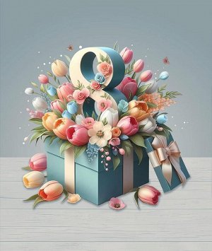 Кухонное полотенце вафельное "8-е марта"