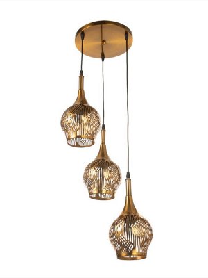 Светильник потолочный BayerLux Nicole, 3x40 Вт, Е27, медь, 37x37x25 см