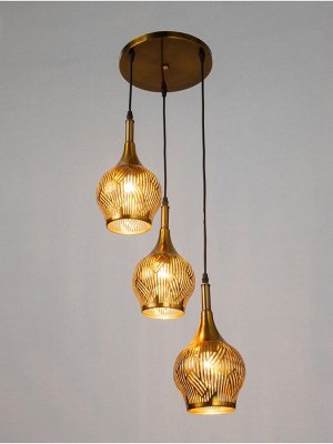 Светильник потолочный BayerLux Nicole, 3x40 Вт, Е27, медь, 37x37x25 см