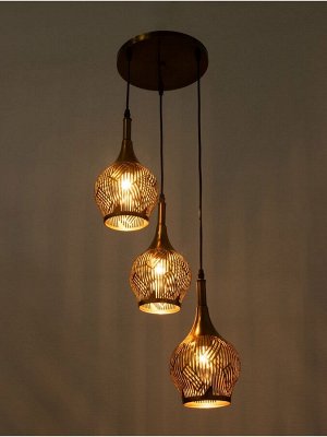 Светильник потолочный BayerLux Nicole, 3x40 Вт, Е27, медь, 37x37x25 см