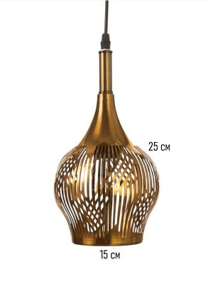 Светильник потолочный BayerLux Nicole, 3x40 Вт, Е27, медь, 37x37x25 см
