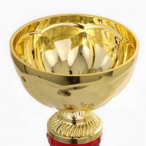 Кубок 131B, наградная фигура, золото, подставка камень, 24 см