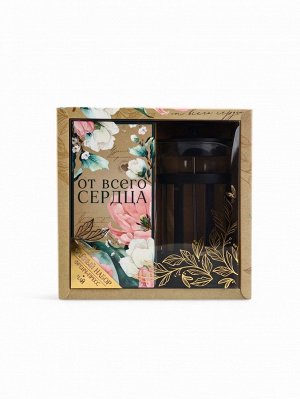 Подарочный набор «От всего сердца», чай зелёный со вкусом жасмина 100 г., френч-пресс 350 мл