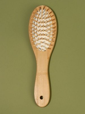 Расчёска массажная BAMBOO, бамбуковая, 23?6.5 см, цвет «светлое дерево»