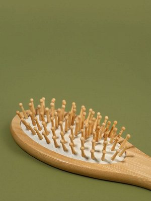 Расчёска массажная BAMBOO, бамбуковая, 23?6.5 см, цвет «светлое дерево»