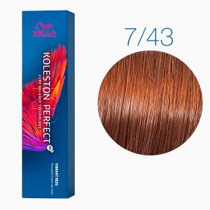 WELLA Koleston  7/43 блонд красный золотистый 60 мл