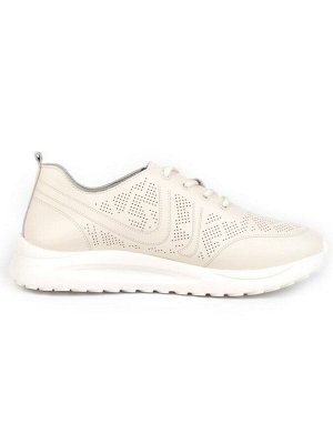 05-DXT48-2 BEIGE Кроссовки женские (натуральная кожа)