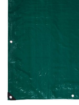 Тент защитный, 4x3 м, плотность 120 г/м², УФ, люверсы шаг 1 м, зелёный/серебристый