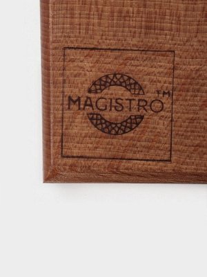 Доска разделочная деревянная Magistro, 40x22x3 см, цельный массив бука