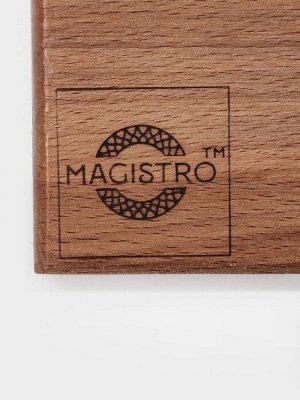 Доска разделочная деревянная Magistro, 60x30x2.5-3 см, цельный массив бука