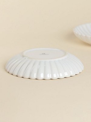 Тарелки глубокие SL Home «Нимфея», набор 2 шт., 700 мл, d=21 см, керамика, теплый белый