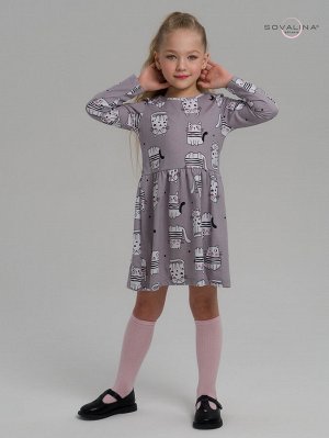 Платье Эля котейки на сером