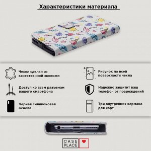 Чехол-книжка Цветочный фон 24 book на Samsung Galaxy A50