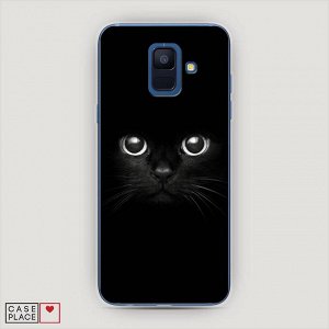 Cиликоновый чехол Взгляд черной кошки на Samsung Galaxy A6