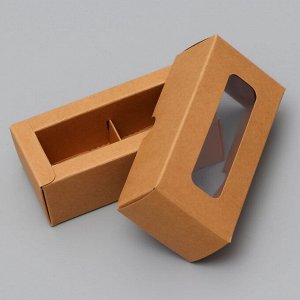 Коробка для 2 конфеты, крафт, 5×10.5×3.5 см. Кондитерская упаковка