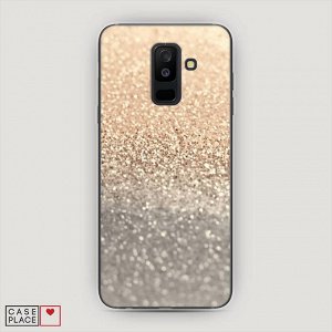 Cиликоновый чехол Песок золотой рисунок на Samsung Galaxy A6 Plus