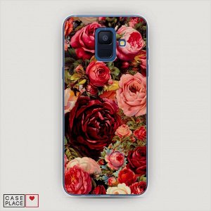 Cиликоновый чехол Розы винтажные на Samsung Galaxy A6