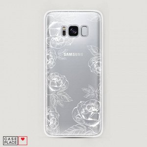 Силиконовый чехол Розы графика на Samsung Galaxy S8