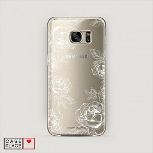 Силиконовый чехол Розы графика на Samsung Galaxy S7
