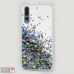 Cиликоновый чехол Россыпь пайеток рисунок на Huawei P20 Pro