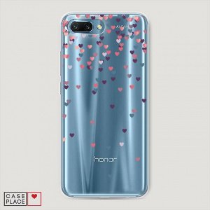 Cиликоновый чехол Посыпка сердечки на Huawei Honor 10
