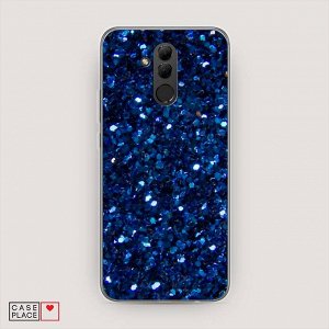 Cиликоновый чехол Синие блестки рисунок на Huawei Mate 20 Lite