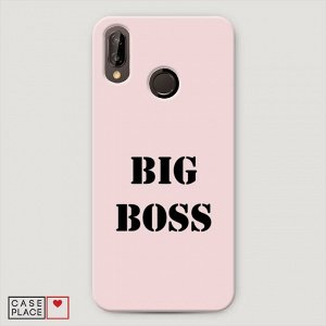 Пластиковый чехол Big boss на розовом на Huawei P20 Lite