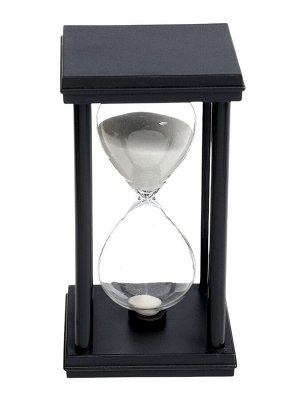 Песочные часы, на 30 минут, 8.8x14.5 см, пластиковые, чёрные