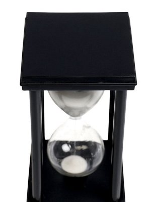Песочные часы, на 30 минут, 8.8x14.5 см, пластиковые, чёрные